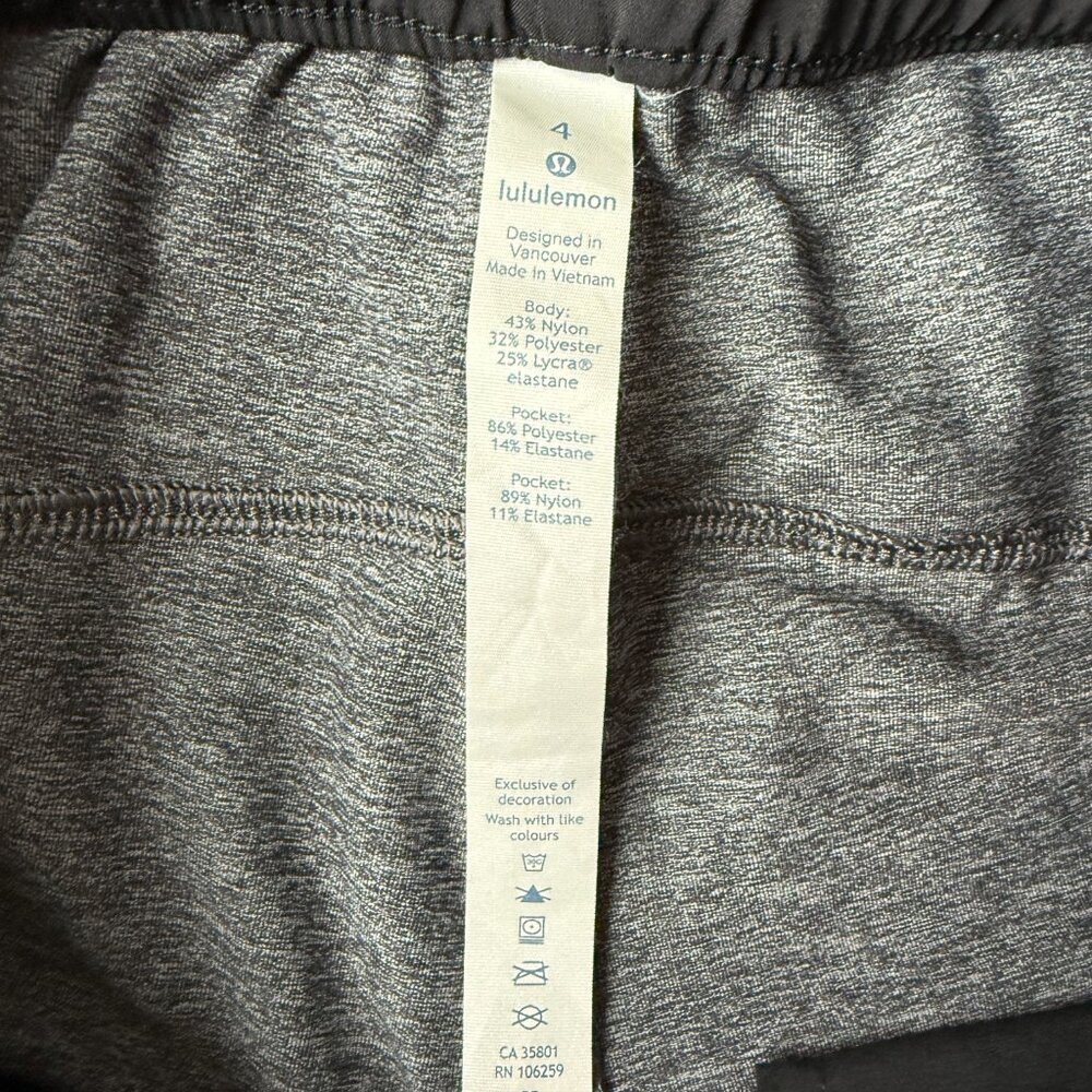 Lululemon On the Fly Heathered Gray Pants Sz 4 - Picture 8 of 8